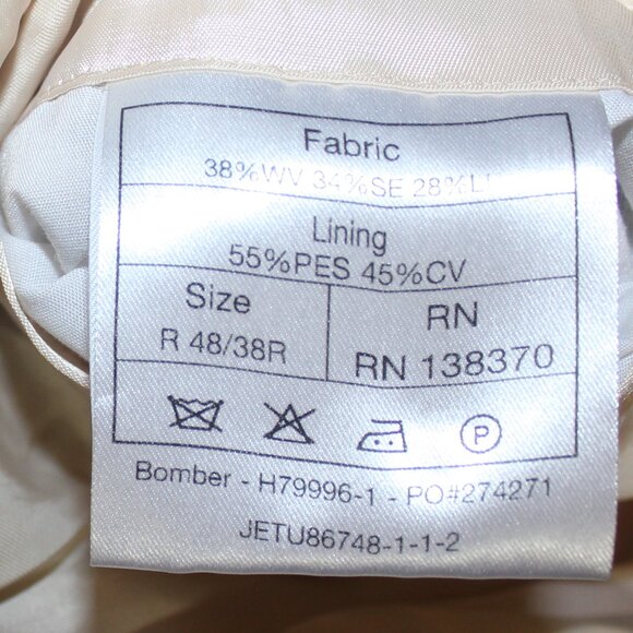 Harold Houndstooth Wool-Silk-Linen Bomber Jacket Size R48/R38 /S/M - Picture 6 of 8